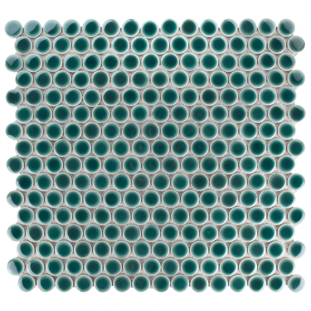 Merola Tile Hudson Penny Round Marine 12 In. X 12-5/8 In. X 5 Mm Porcelain Mosaic Tile (10.74 Sq. Ft. / Case) 17 Merola Tile Hudson Penny Round Marine 12 In. X 12-5/8 In. X 5 Mm Porcelain Mosaic Tile (10.74 Sq. Ft. / Case) - Image 17