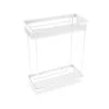 Allied Brass Double Tier Rectangular Toiletry Shower Basket In Matte White