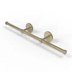 Allied Brass Prestige Skyline Collection Wall Mounted Horizontal Guest Towel Holder In Unlacquered Brass