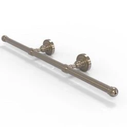 Allied Brass Dottingham Collection Wall Mounted Horizontal Guest Towel Holder In Antique Pewter