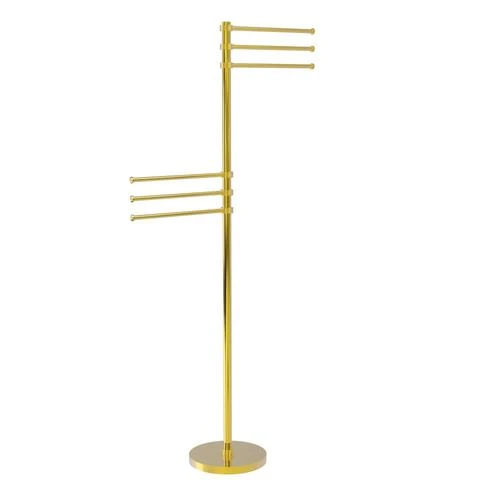 Allied Brass Satin Nickel Freestanding Towel Rack 4 Allied Brass Satin Nickel Freestanding Towel Rack - Image 4