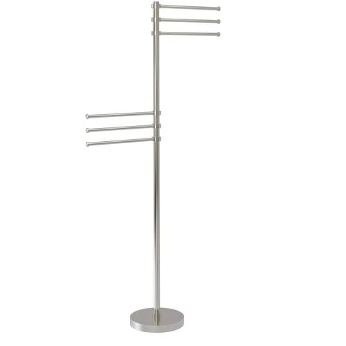 Allied Brass Satin Nickel Freestanding Towel Rack 1 Allied Brass Satin Nickel Freestanding Towel Rack