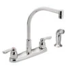 Moen M-Bition Chrome 2-Handle Deck Mount High-Arc Handle/Lever Commercial Kitchen Faucet
