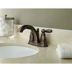 Moen Brantford Brushed Nickel 2-handle 4-in Centerset WaterSense Bathroom Sink Faucet With Drain -Allied Brass Shop 026508161005 09103591 1800x1800