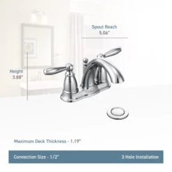 Moen Brantford Brushed Nickel 2-handle 4-in Centerset WaterSense Bathroom Sink Faucet With Drain -Allied Brass Shop 026508162057 09103570 1800x1800