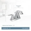 Moen Voss Brushed Nickel 2-handle 4-in Centerset WaterSense Bathroom Sink Faucet With Drain