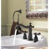 Delta Victorian Venetian Bronze 2-handle Widespread WaterSense Bathroom Sink Faucet With Drain