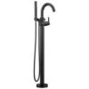 Valspar Delta Trinsic Matte Black 1-Handle Residential Freestanding Bathtub Faucet With Hand Shower