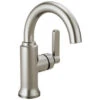 Delta Alux Spotshield Brushed Nickel 1-Handle Single Hole WaterSense Bathroom Sink Faucet With Drain