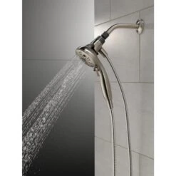 Delta Universal Showering Components Brushed Nickel 6-Spray Handheld Shower 1.75-GPM (6.6-LPM) 26 Delta Universal Showering Components Brushed Nickel 6-Spray Handheld Shower 1.75-GPM (6.6-LPM) -Allied Brass Shop 034449864336 10611942 1800x1800