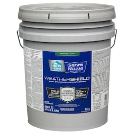 HGTV HOME By Sherwin-Williams Weathershield Extra White Satin Exterior Tintable Paint (Actual Net Contents: 620-fl Oz) 1 HGTV HOME By Sherwin-Williams Weathershield Extra White Satin Exterior Tintable Paint (Actual Net Contents: 620-fl Oz)