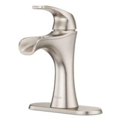 Pfister Jaida Brushed Nickel 1-handle Single Hole/4-in Centerset WaterSense Bathroom Sink Faucet With Drain -Allied Brass Shop 038877604090 16801826 1800x1800
