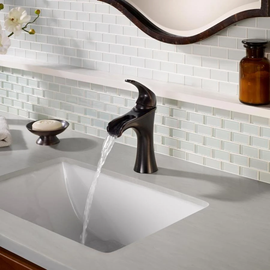 Pfister Jaida Tuscan Bronze 1-handle Single Hole WaterSense Bathroom Sink Faucet With Drain 3 Pfister Jaida Tuscan Bronze 1-handle Single Hole WaterSense Bathroom Sink Faucet With Drain - Image 3