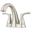 Pfister Masey Brushed Nickel 2-Handle 4-in Centerset WaterSense Bathroom Sink Faucet With Drain