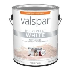 Valspar Semi-Gloss Perfect White Exterior Paint (Actual Net Contents: 128-fl Oz)