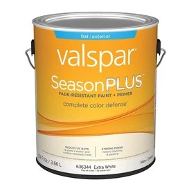 Valspar SeasonPlus Extra White Flat Exterior Tintable Paint (Actual Net Contents: 124-fl Oz) 1 Valspar SeasonPlus Extra White Flat Exterior Tintable Paint (Actual Net Contents: 124-fl Oz)