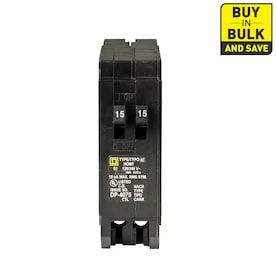 Square D Homeline 15-Amp 1-Pole Tandem Circuit Breaker 1 Square D Homeline 15-Amp 1-Pole Tandem Circuit Breaker