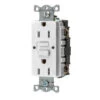 Hubbell White 15-Amp Decorator GFCI Residential/Commercial (3-Pack) Outlet
