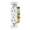 Hubbell White 15-Amp Duplex Tamper Resistant Residential (10-Pack) Outlet
