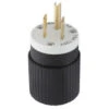 Hubbell 15-Amp 125-Volt Black 3-wire Grounding Plug