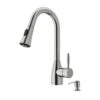 Aylesbury Single-Handle Pull-Down Sprayer Kitchen Faucet With Soap Dispenser In Stainless Steel