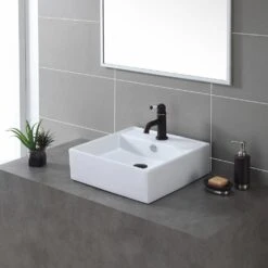 KRAUS Square Ceramic Vessel Bathroom Sink In White -Allied Brass Shop 07f4f72a499ee2d3a5675d16f701cbfd 1800x1800
