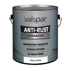 Valspar Gloss Anti-Rust Armor White Enamel Interior/Exterior Paint (Actual Net Contents: 128-fl Oz)