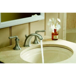KOHLER Devonshire Vibrant Brushed Nickel 2-handle Widespread WaterSense Bathroom Sink Faucet With Drain -Allied Brass Shop 087206793141 05070950 1800x1800