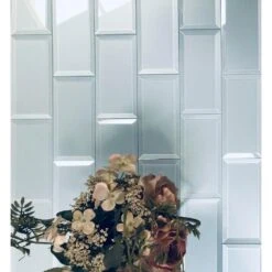 ABOLOS Frosted Elegance Blue Subway 3 In. X 6 In. Glossy Glass Subway Tile (1 Sq. Ft.)