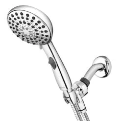 6-Spray 4.8 In. Single Wall Mount Handheld Adjustable Shower Head In Chrome