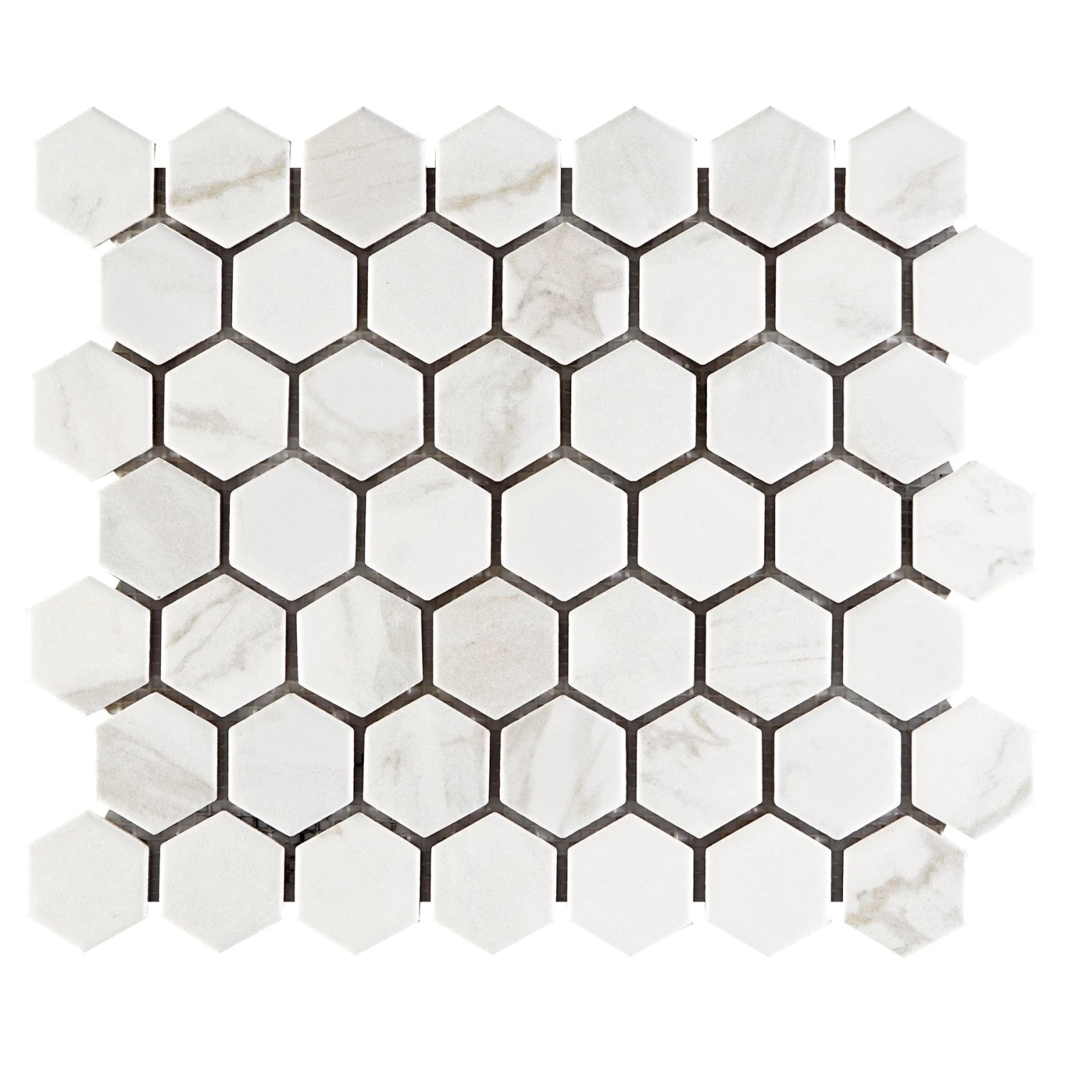 Marble Art 1.5 In. Hexagon Ceramic Mosaic 2 Marble Art 1.5 In. Hexagon Ceramic Mosaic - Image 2