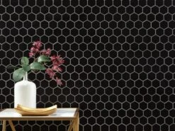 Black Matte 2 In. Hexagon Porcelain Mosaic -Allied Brass Shop 100782390 context 1800x1800