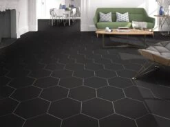 Opal Black Porcelain Tile 10 Opal Black Porcelain Tile -Allied Brass Shop 100888619 vendor0918 opal black hexagon porcelain tile living room 1800x1800