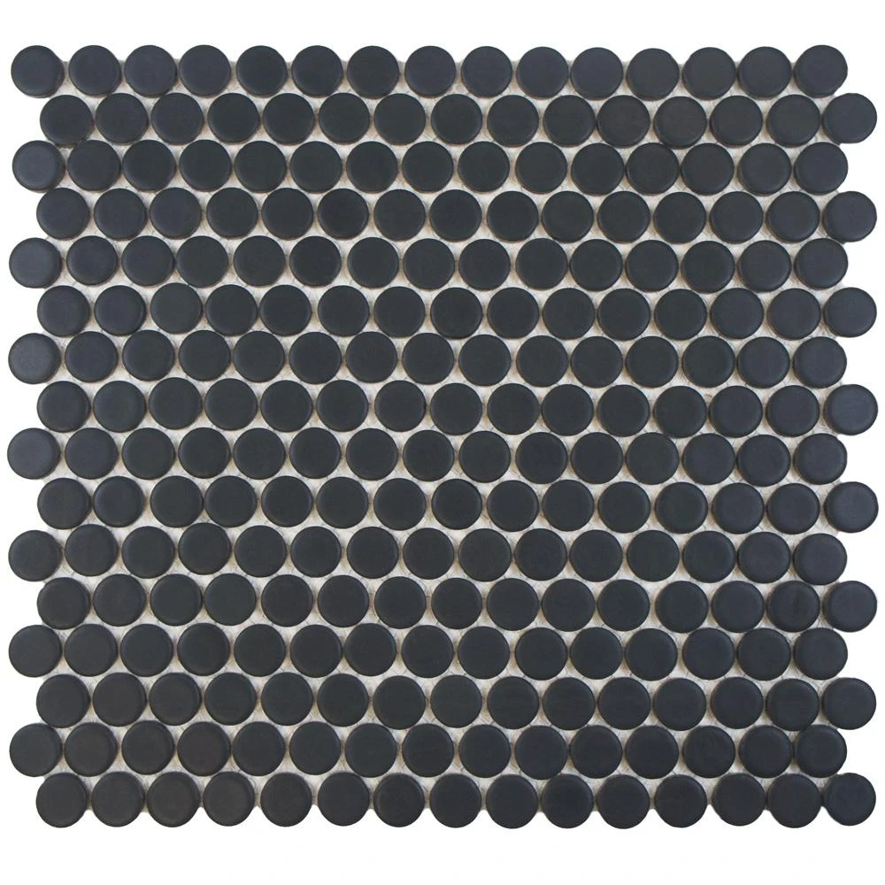 Merola Tile Hudson Penny Round Marine 12 In. X 12-5/8 In. X 5 Mm Porcelain Mosaic Tile (10.74 Sq. Ft. / Case) 13 Merola Tile Hudson Penny Round Marine 12 In. X 12-5/8 In. X 5 Mm Porcelain Mosaic Tile (10.74 Sq. Ft. / Case) - Image 13