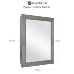 20 In. X 26 In. Recessed Or Surface Mount Framed Medicine Cabinet In Pewter -Allied Brass Shop 11f972aaffde75fe3b95b7253bca1bae 1800x1800