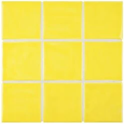 Merola Tile Twist Square Yellow Lemon 11-3/4 In. X 11-3/4 In. Ceramic Mosaic (9.79 Sq. Ft. /Case) -Allied Brass Shop 12dabfd2a557f50a14575c4931035b3b 1800x1800