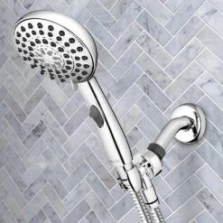 6-Spray 4.8 In. Single Wall Mount Handheld Adjustable Shower Head In Chrome -Allied Brass Shop 1660fb098d397e17d58115249a4d1939 1800x1800