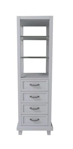 Tuscany® Addison 18"W X 18"D X 60"H Gray Linen Cabinet