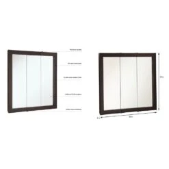 Ventura 36 In. W X 30 In. H X 6 In. D Framed Tri-View Surface-Mount Bathroom Medicine Cabinet In Espresso 16 Ventura 36 In. W X 30 In. H X 6 In. D Framed Tri-View Surface-Mount Bathroom Medicine Cabinet In Espresso -Allied Brass Shop 1952dd2c13d789958ab7913e1b457c61 1800x1800
