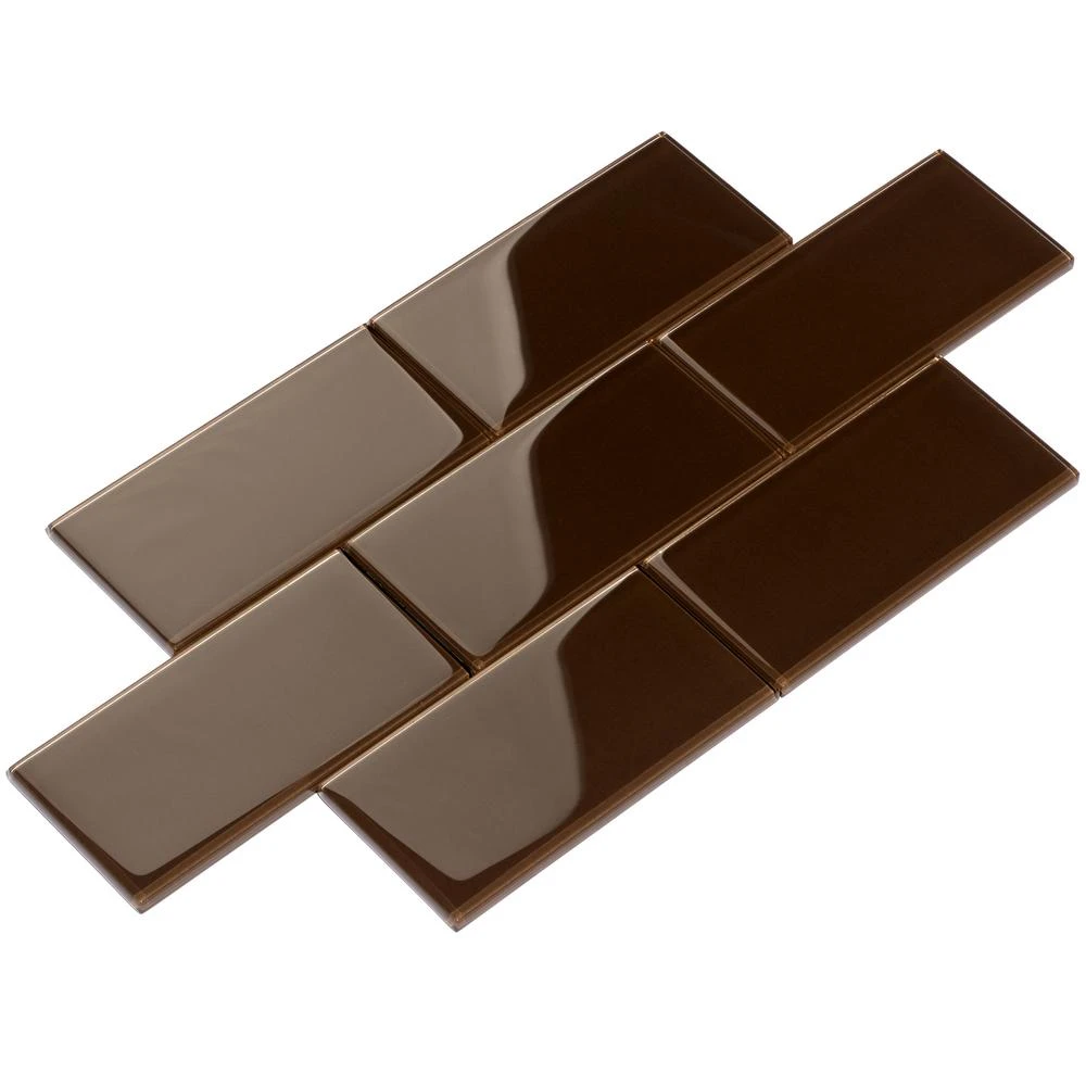 Giorbello Black 3 In. X 6 In. X 8 Mm Glass Subway Tile (5.5 Sq. Ft./case) 9 Giorbello Black 3 In. X 6 In. X 8 Mm Glass Subway Tile (5.5 Sq. Ft./case) - Image 9