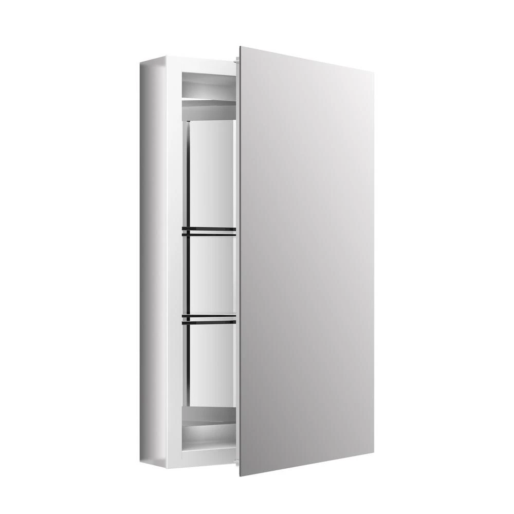 15 In. X 26 In. Recessed Or Surface Mount Medicine Cabinet In White Powder-Coat Aluminum 7 15 In. X 26 In. Recessed Or Surface Mount Medicine Cabinet In White Powder-Coat Aluminum - Image 7