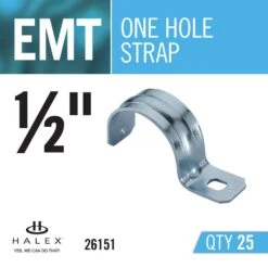 1/2 In. Electrical Metallic Tube (EMT) 1-Hole Straps (25-Pack) -Allied Brass Shop 220db3fbad3d7febd2f7434635df23a5 1800x1800