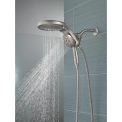 HydroRain Two-in-One 5-Spray 6 In. Dual Wall Mount Fixed And Handheld H2Okinetic Shower Head In Stainless -Allied Brass Shop 23a0511e1416d6b4a9efd3eb91b6749c 014295a1 18a6 4952 9cac ae8c2147d35a 1800x1800