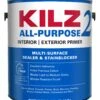 KILZ 2 Interior/Exterior Multi-Surface Primer, Sealer & Stainblocker, White, Water-Based - New Look, Same Trusted Formula