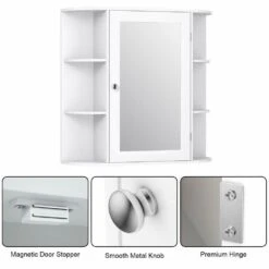 6.5 In. X 25 In. X 26 In. White Multipurpose Wall Surface Mount Bathroom Storage Medicine Cabinet With Mirror 12 6.5 In. X 25 In. X 26 In. White Multipurpose Wall Surface Mount Bathroom Storage Medicine Cabinet With Mirror -Allied Brass Shop 26f142bbbfea9e0a8664b653d52d2ec0 1800x1800