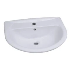 Barclay Products Karla 24 In. Pedestal Combo Bathroom Sink With 1 Faucet Hole In White -Allied Brass Shop 294da7f0a3f6781c58fedba059a879ca 1800x1800