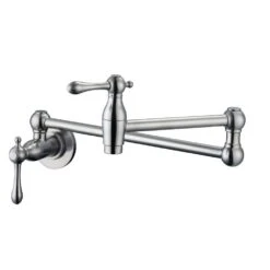 Lyndhurst Wall Mounted Pot Filler In Brushed Nickel