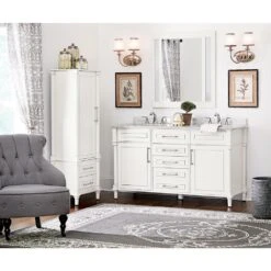 Aberdeen 33 In. W X 36 In. H Wall Mirror In White -Allied Brass Shop 2b086b3223eceeaf57be52c0ea9ad0ff 1800x1800