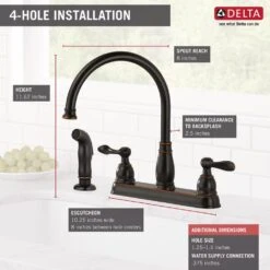 Windemere 2-Handle Standard Kitchen Faucet With Side Sprayer In Oil Rubbed Bronze -Allied Brass Shop 2b9454adf969844697034c81363cfbe1 1800x1800