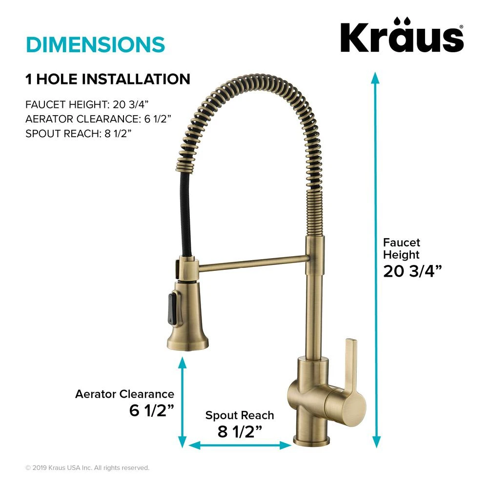 Britt Single-Handle Pull Down Sprayer Kitchen Faucet In Brushed Gold 6 Britt Single-Handle Pull Down Sprayer Kitchen Faucet In Brushed Gold - Image 6